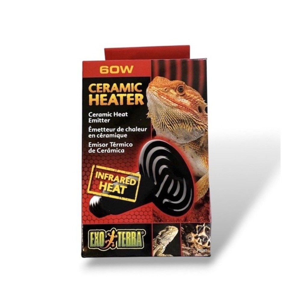 Exo Terra 60W Ceramic Infrared Heat Emitter Heater for Reptiles Lizards New